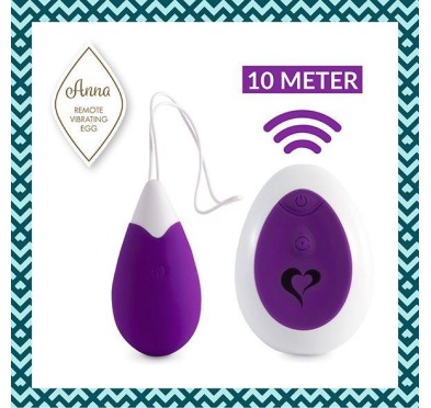 FeelzToys - Anna Vibrating Egg Remote Deep Purple